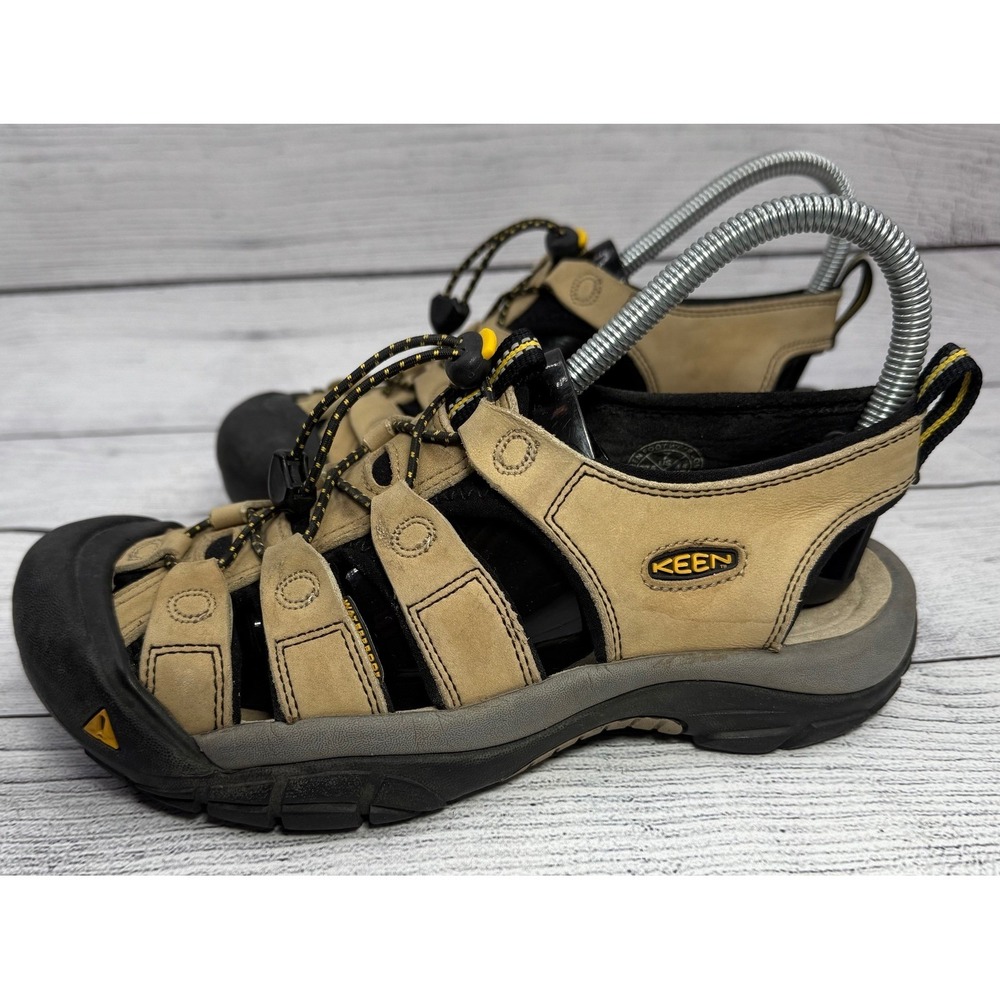 KEEN Newport H2‎ Water Sandals Mens Size 7 Tan Black Yellow Outdoor Sport - Picture 2 of 8